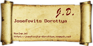 Josefovits Dorottya névjegykártya
